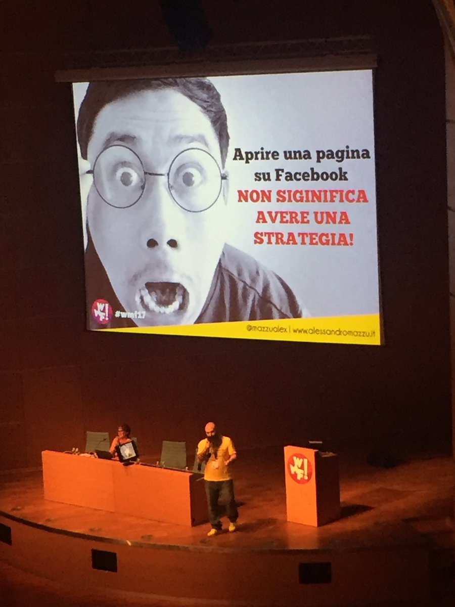 LaraConty's tweet photo. Le grandi verità! @mazzualex #WMF17 #WebMarketingFestival https://t.co/YNuT56kALX