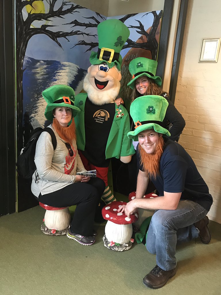 DAntonioSteven's tweet photo. Stereotyping? Maybe but it sure was fun. #scireland2017 #selfiewithseamus #nationalleprechaunmuseum @leprechaun_ie https://t.co/IUuvD1XqEI
