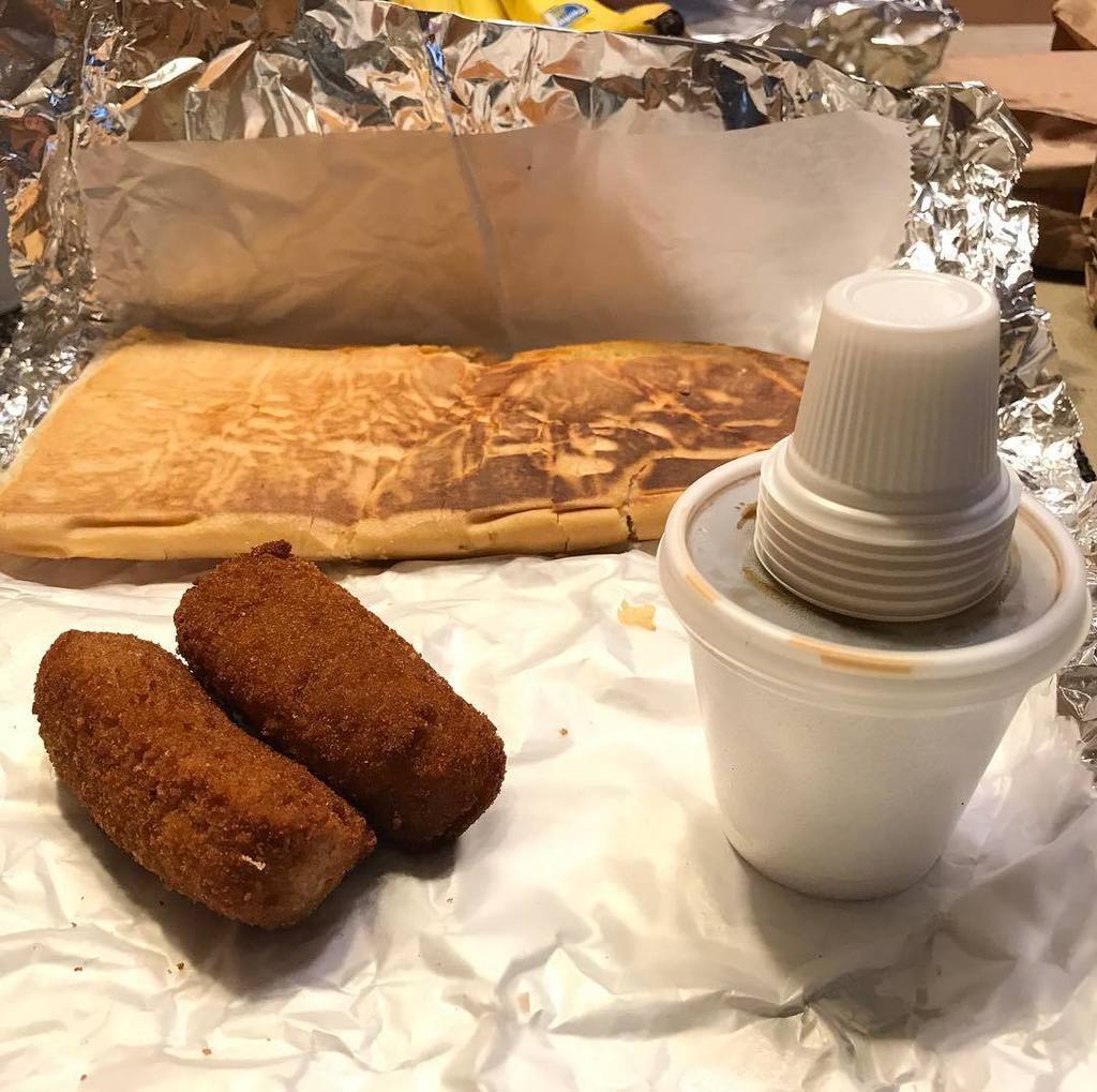 WayneCordova's tweet photo. Cuban breakfast! #ButFirstCafecito! #RaisedOnCroquetas #PanTostado @marthaofmiami @jennizzle https://t.co/QxRbV8eByA https://t.co/SxOJw7lNpc