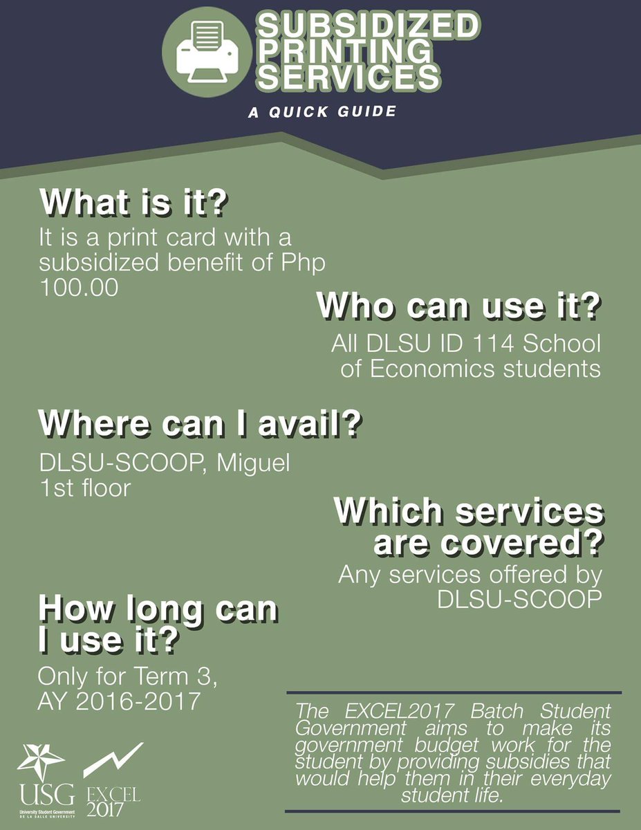 EXCEL2017's tweet photo. Here's a quick guide on our upcoming "Subsidized Printing Services" Program specifically just for EXCEL2017! ❣ https://t.co/eApwQCSqng