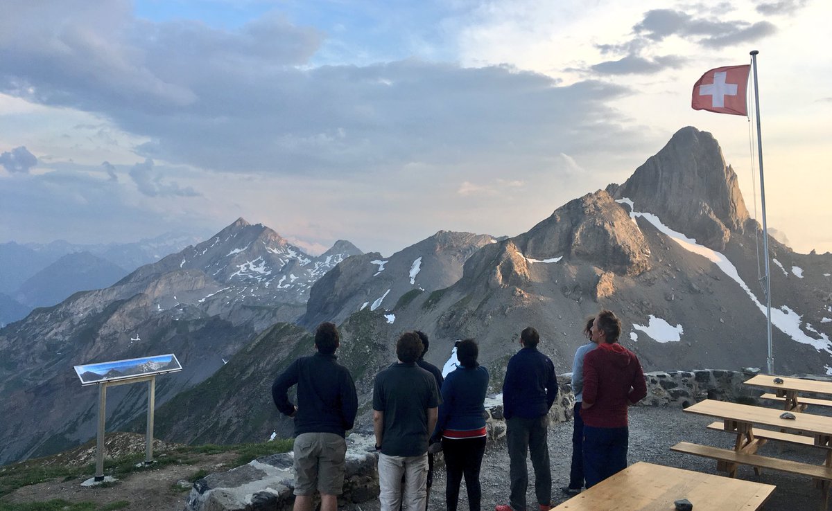 Enjoying the evening views at Cabane Rambert tonight <a href="/NAE_Expeditions/">NAE Expeditions</a> <a href="/BAIML/">BAIML Official</a>