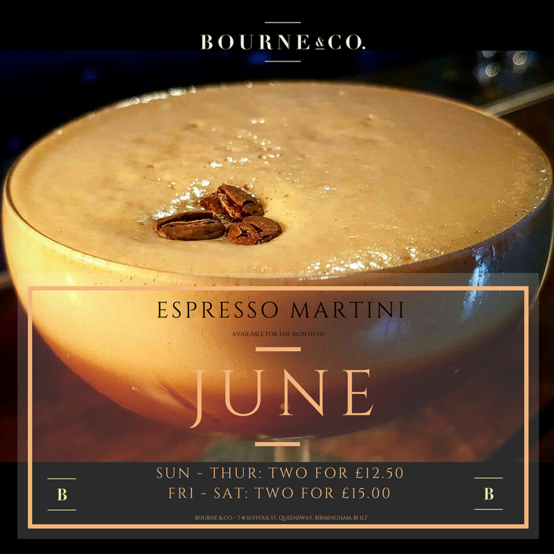 Bourne_and_Co's tweet photo. Have you had your Espresso Martini fix @ Bourne &amp; Co. yet? We are running a promotion on ours until July: Two for £12.50! #Hasbeancoffee https://t.co/dWpz9dqcYe