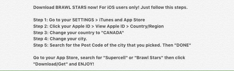 how to get a canadian apple id for brawl stars