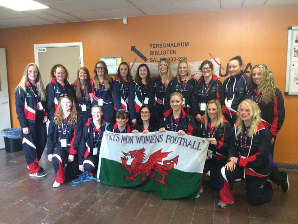 Let's hear it for the girls! Ynys Mon women's football team at the International Island Games in Gotland this Women's Sport Week #WSW2017