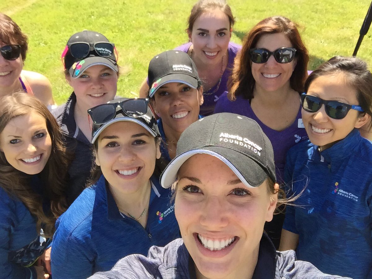 A beautiful day making a difference with some beautiful ladies!! Loving all the good vibes at <a href="/OneWalkAB/">OneWalkAlberta</a> today! #albertacancer #OneWalkAB