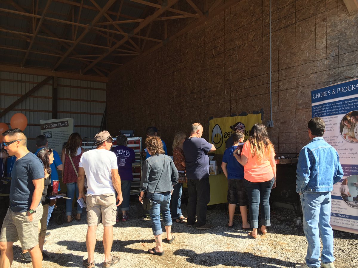 Wow! What a great day volunteering w <a href="/GetCracking/">Get Cracking</a> at Shedden Brkfst on the Farm event run by <a href="/FarmFoodCareON/">Farm & Food Care Ontario</a> Thanks <a href="/ed_donkers/">Ed Donkers</a> for hosting!