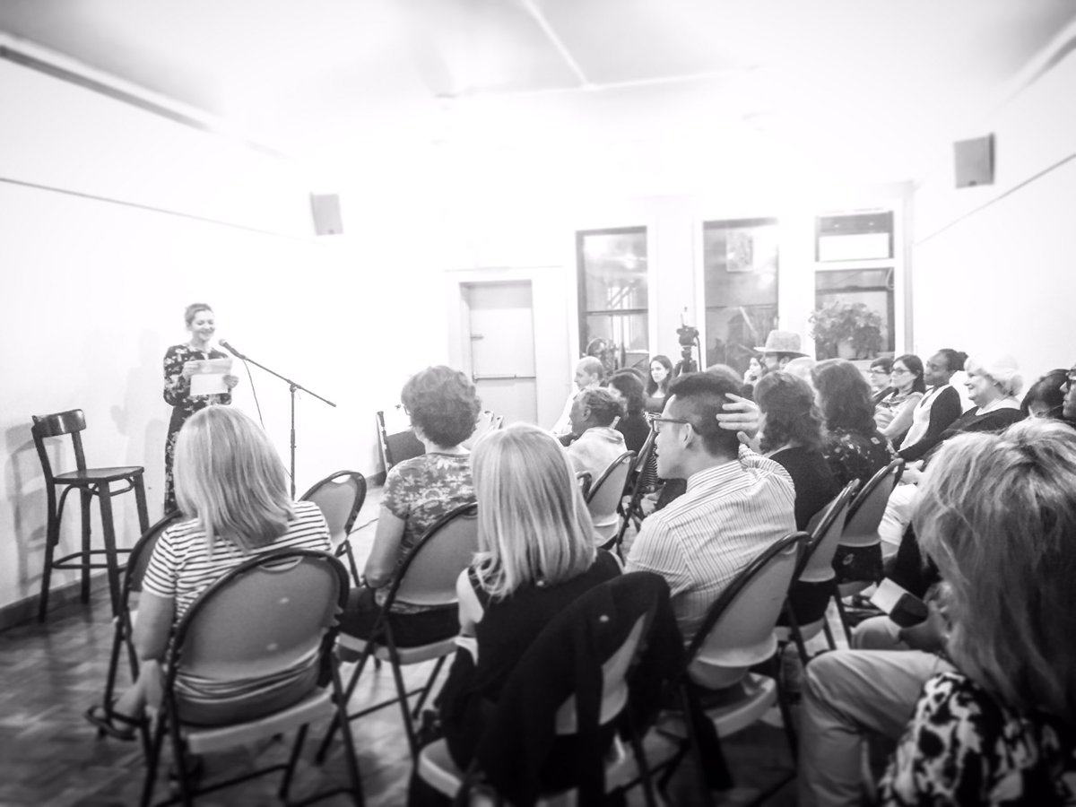 The_Bedside's tweet photo. TY writers, audience, venue &amp; '17 inspiration: #HCAHPS. 4th #BedsideConfessionals = success! @NotesOnNursing @AlyssaBtine @MaureenLeahy3 https://t.co/AQfqUgzGib