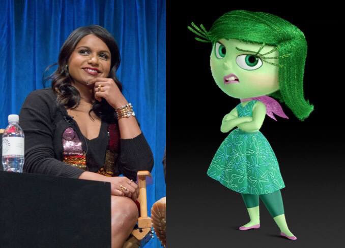 Happy 38th Birthday to Mindy Kaling! The voice of Disgust in Inside Out.   