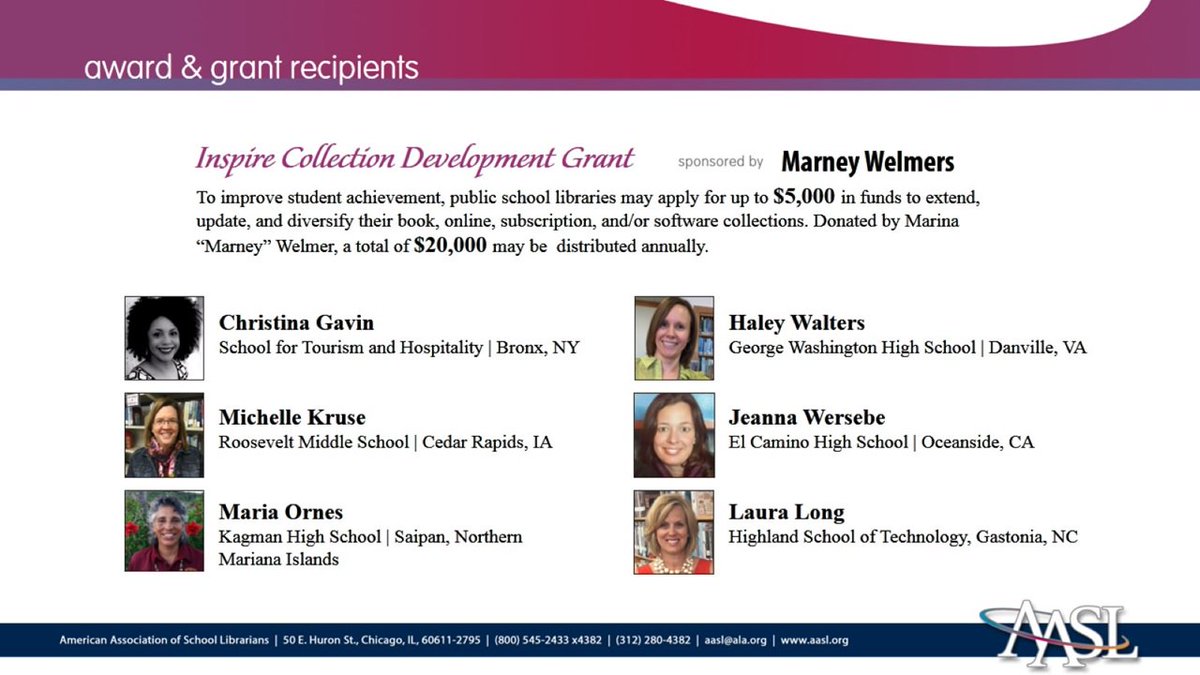 aasl's tweet photo. #AASLawards #alaac17 https://t.co/JswEYadCpZ