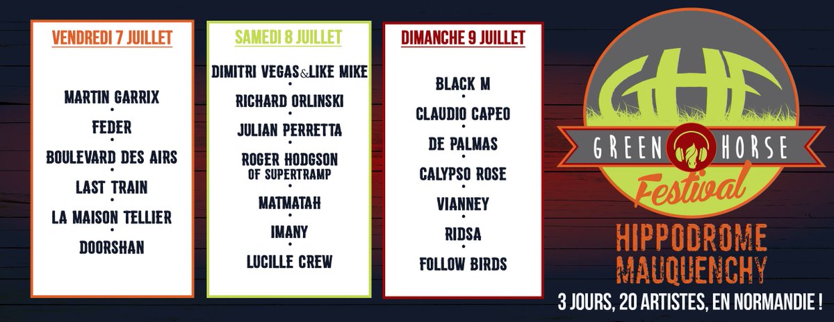 Nous serons en concert le vendredi 7 Juillet à 19h15 sur la scène du <a href="/Greenhorsefest/">Green Horse Festival</a>!