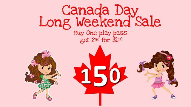 Plan to hop, skip, and jump on Canada Day long weekend!
Buy one play pass and receive 2nd play pass for $1.50
(June 30th - July 2 -3)