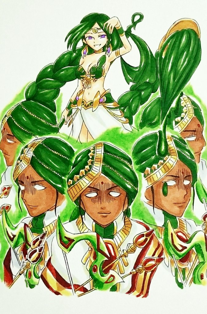 Quail 覇者の搭23階 セルケトに支配されるカーマ そんな風に見える モンスト アナログ絵 覇者の塔