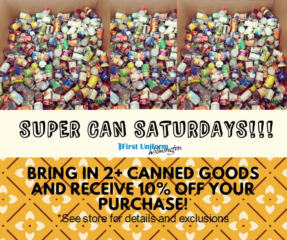 FirstUniform19's tweet image. Super Can Saturday every Saturday! Shop &amp;amp; make a difference!