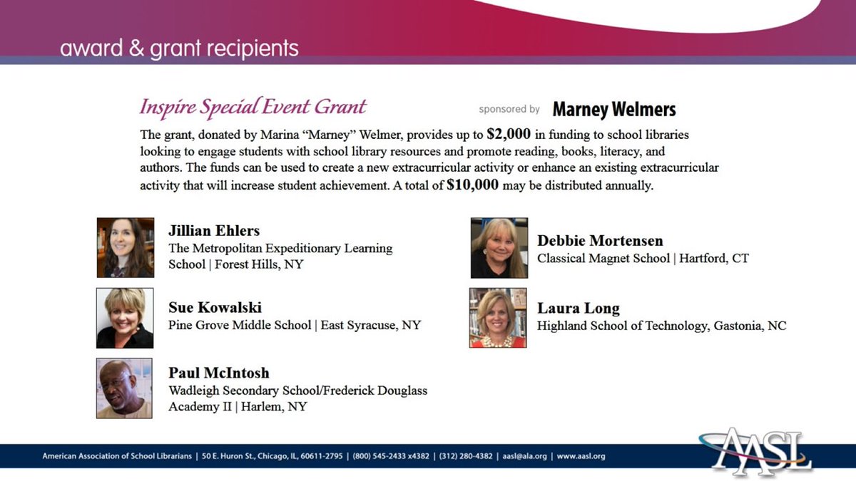 aasl's tweet photo. #AASLawards #alaac17 https://t.co/8hYANLsCR8