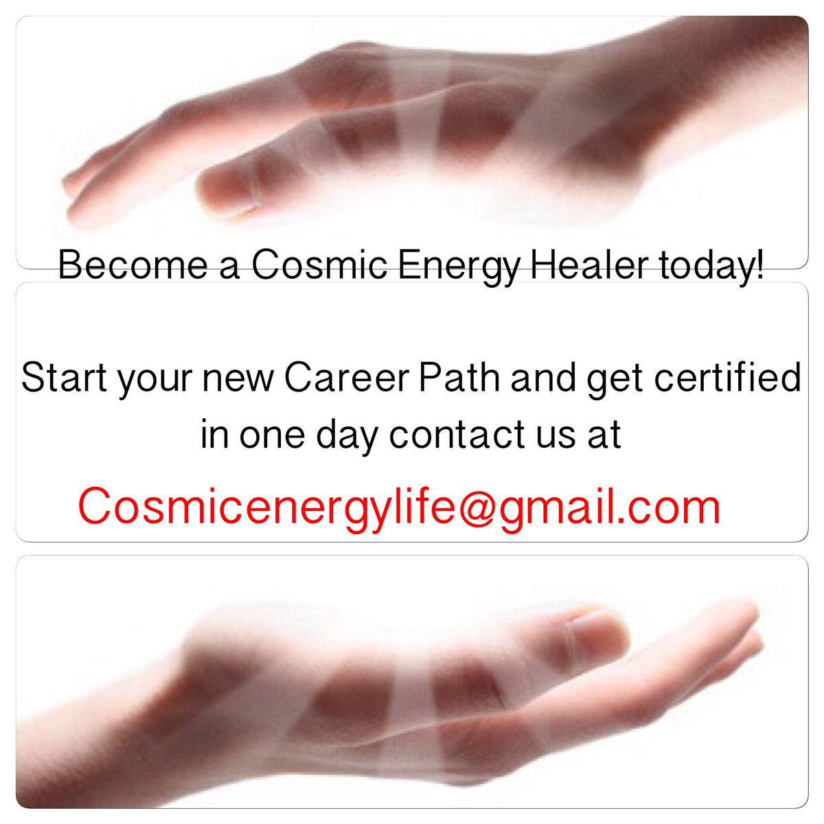 Cosmicenergynow's tweet photo. Start your new Career Path, contact us for information on your training today and we will schedule your workshop! #career #healertraining https://t.co/82AdadB0wz