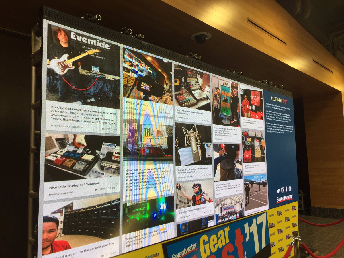 RBDGsolves's tweet image. We made the @Twitter feed at @SweetwaterSound #gearfest @thesweetstudios @VisitFortWayne @HymanStansky @Avid @PaulEM53