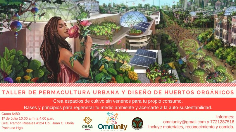 OmniUnityAC's tweet photo. ¡Asiste! Taller de Permacultura Urbana y Huertos, en Hidalgo, este sábado 1o de julio.  #Orgánico #VidaVerde #SinVeneno #OmniUnity https://t.co/n2FbJPY9vu