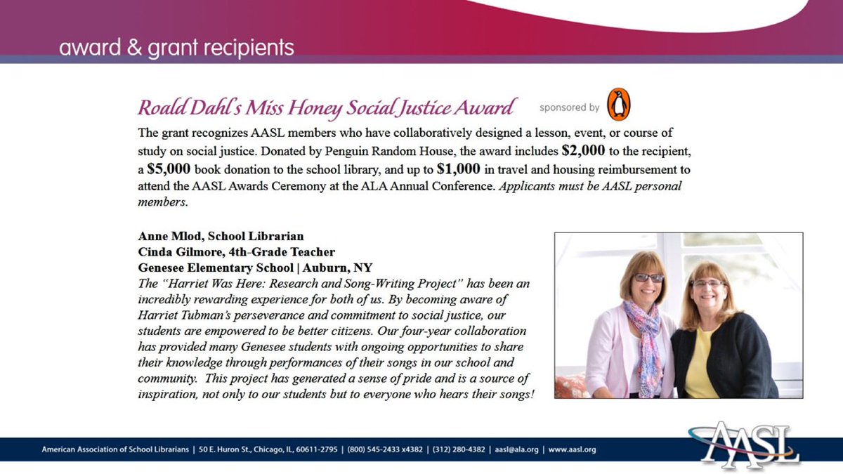 aasl's tweet photo. #AASLawards #alaac17 https://t.co/TFhIdJRrxg