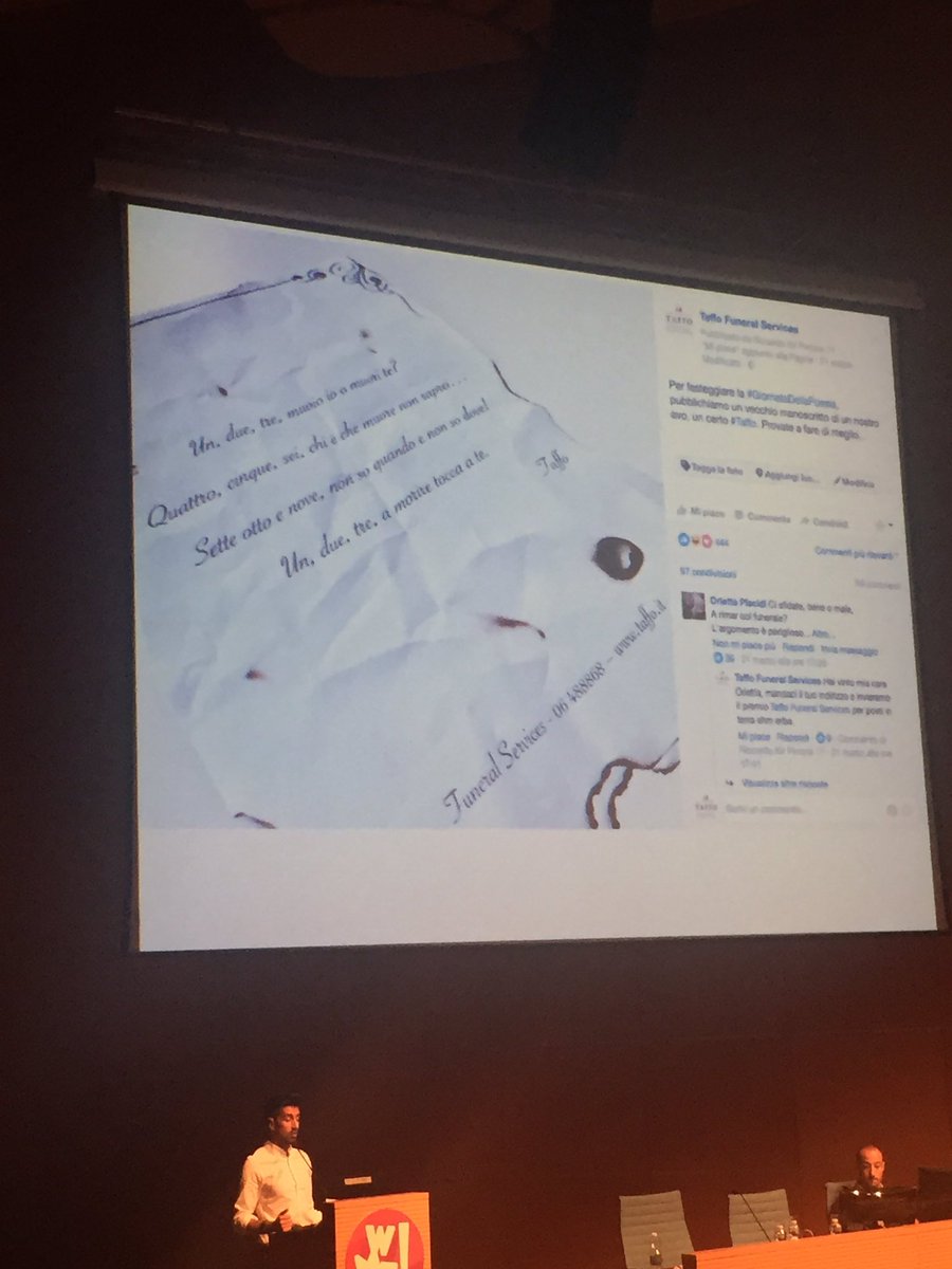 LaraConty's tweet photo. #wmf17 #Taffo #kiRweb #riccardopirrone https://t.co/guu4P085fQ