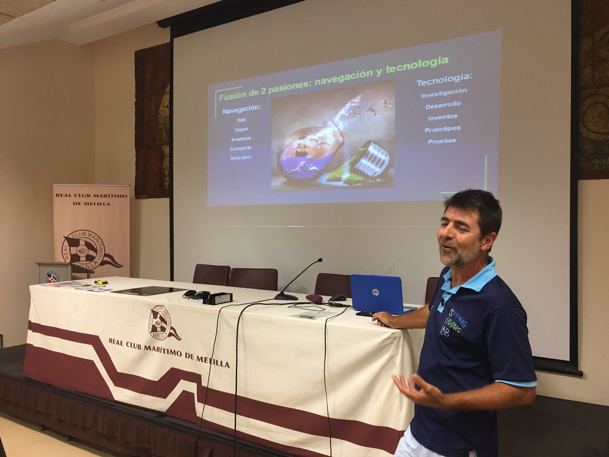 maritimomelilla's tweet photo. El @maritimomelilla alberga la presentación del proyecto @sailinglab a cargo de Diego de Miguel con la presencia de regatistas locales https://t.co/FuWTb4VVlI