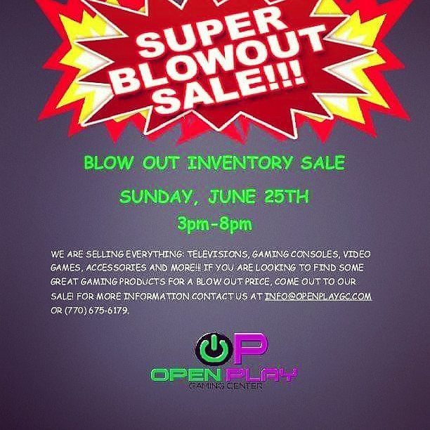 openplaygc's tweet photo. TOMMOROW COME BY AND SEE WHAT YOU MAY FIND FOR A GREAT PRICE!!! #sale #inventory #gaming #kennesaw https://t.co/SnCNiN2hNW