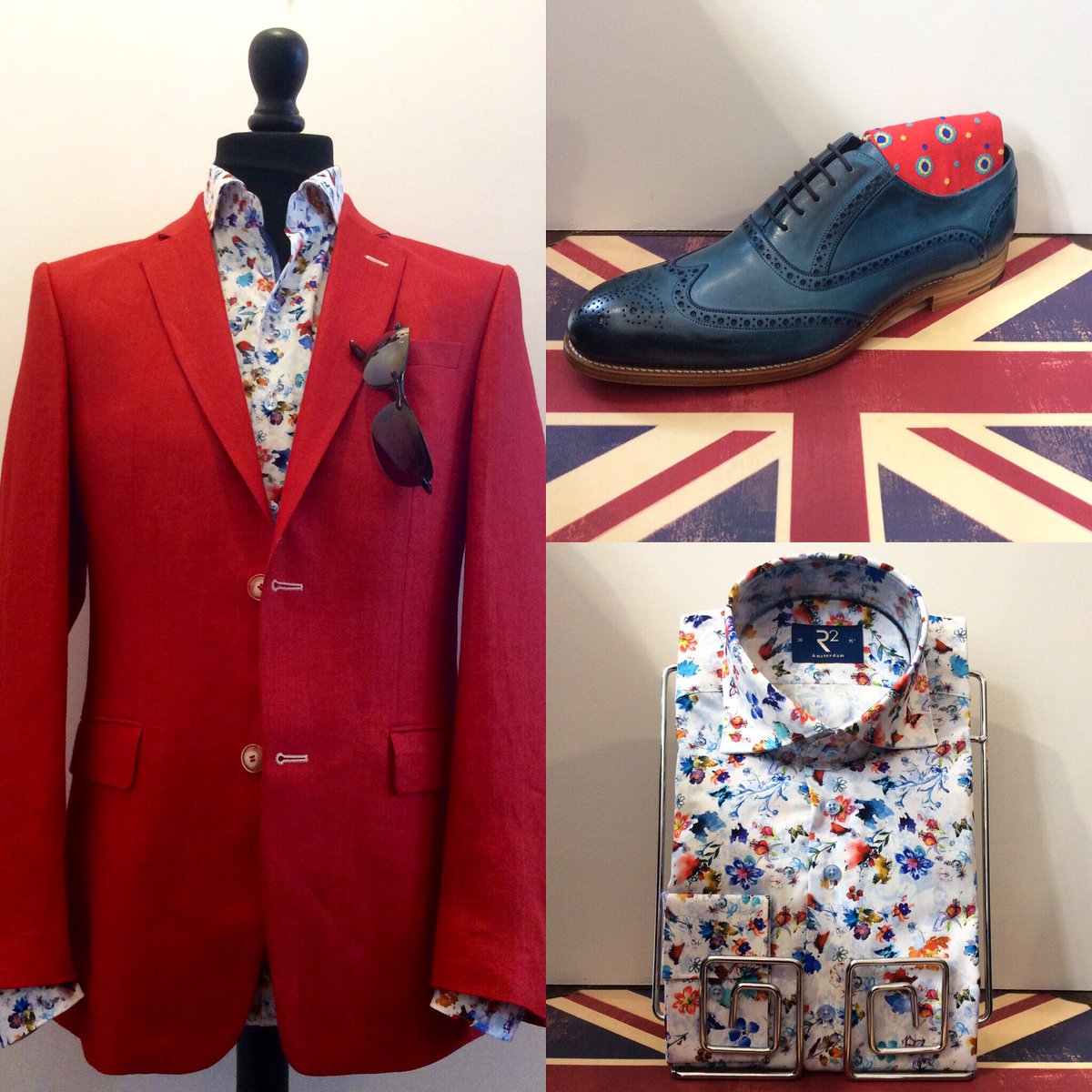 The #GreatBritishSummerTime is in full swing now! Why not add a pop of colour to your wardrobe? #Menswear #Barker #FloralShirts