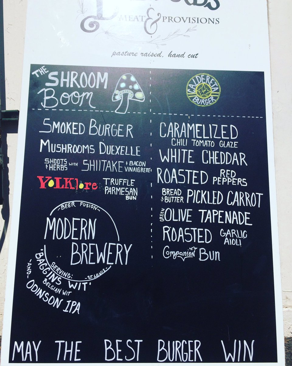 This menu though! <a href="/modernbrewery/">The Modern Brewery</a> @guerrillastreet  <a href="/IcesSTL/">Ices Plain & Fancy</a> <a href="/eatatyolklore/">Yolklore</a> <a href="/CompanionBaker/">Josh Allen</a> bolyardsmeat.com/burger-battle/🍔🍟🍻
