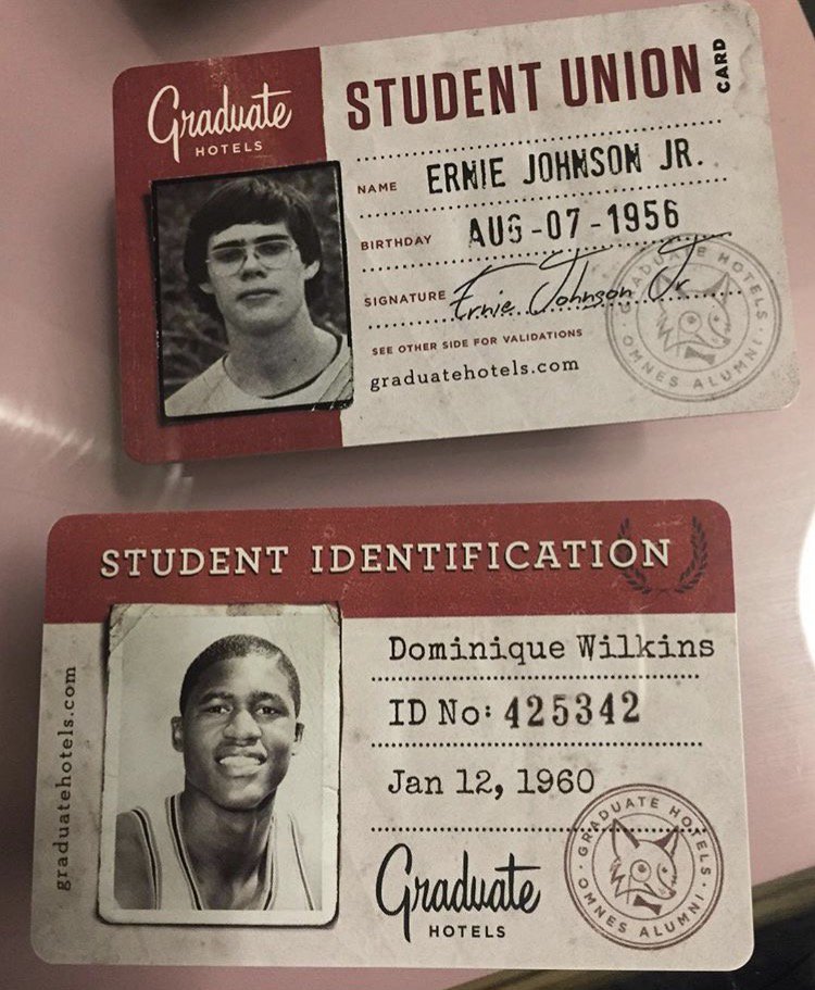 si_vault's tweet photo. The room keys at the Graduate Hotel in Athens, GA are better than any other room keys anywhere. (photo courtesy of @JASMYNW) https://t.co/Bcx6YVhEUc