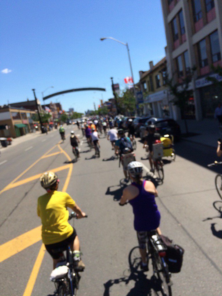 Some day this will be everyday on the Danforth. Thanks <a href="/BellsOnDanforth/">Bells on Danforth</a> for a great ride.