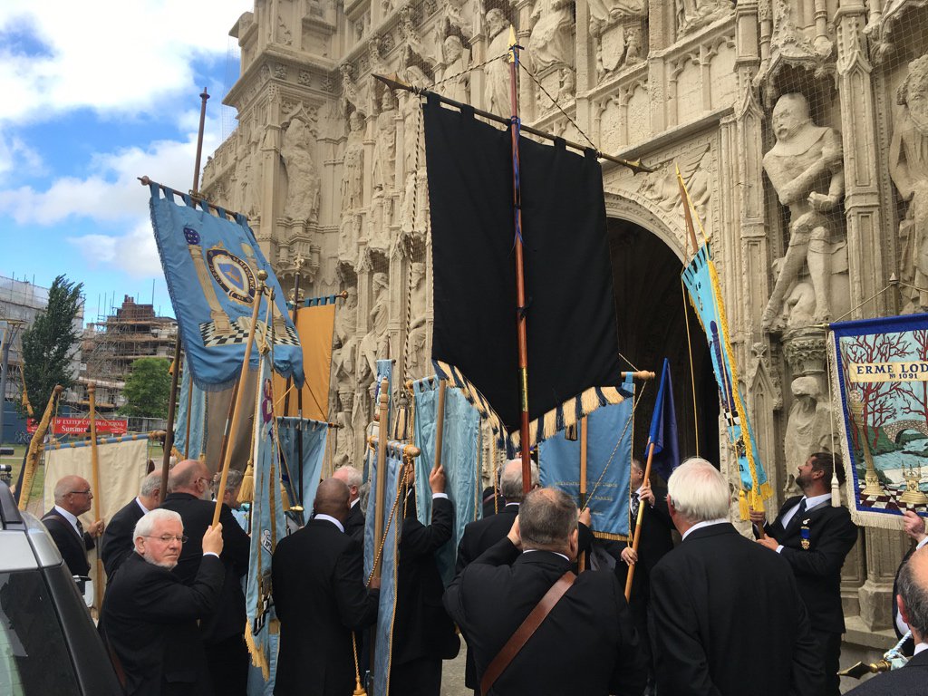 DevonMasons's tweet image. Rehearsal underway for our Tercentenary Parade and Thanksgiving Service at Exeter Cathedral