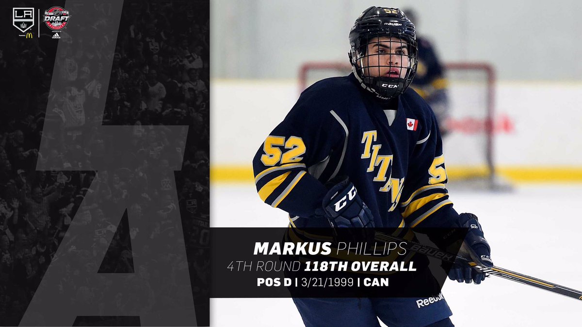 LAKings's tweet photo. Markus Phillips is coming to LA! https://t.co/QDMETZSD2Q