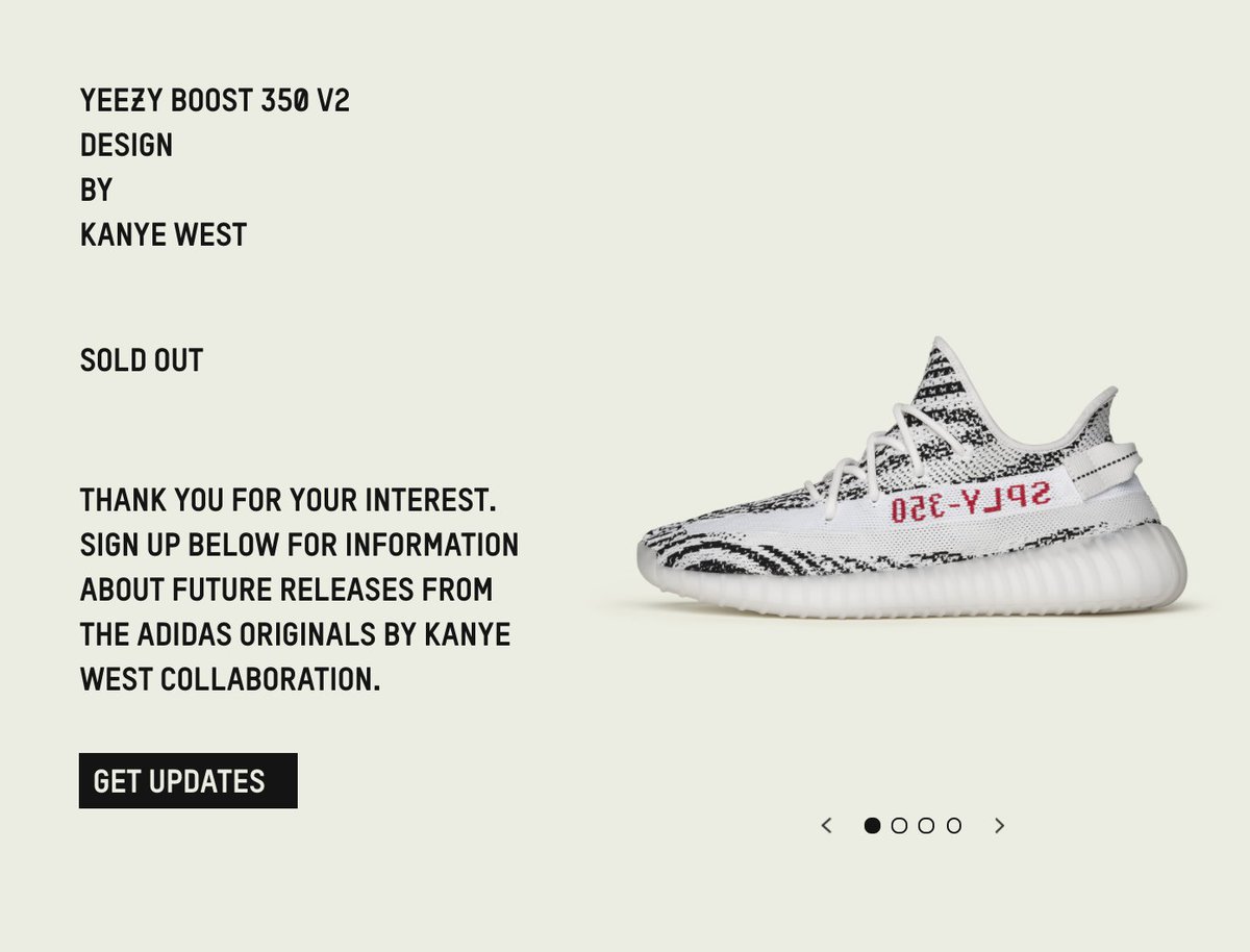 are the new yeezys sold out