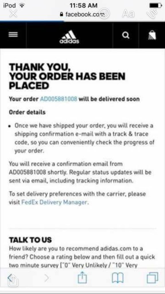 adidas us delivery manager