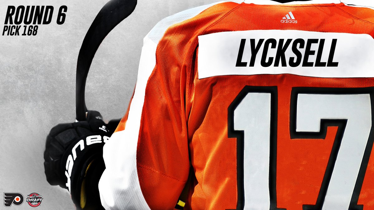 NHLFlyers's tweet photo. With the 168th pick in the #NHLDraft, the #Flyers have selected Olle Lycksell! https://t.co/kAczUTgga4