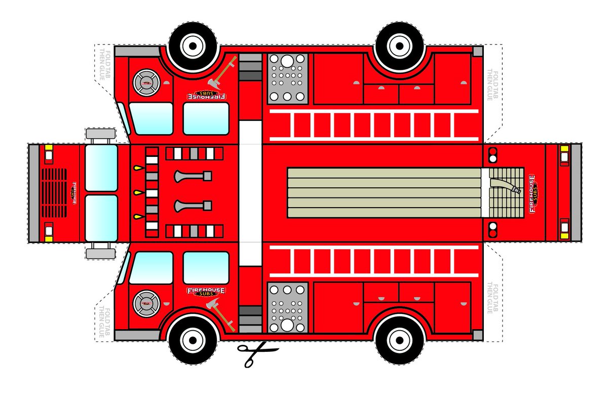 FirehouseMexico's tweet photo. Te compartimos este carrito de bomberos armable para tus niños. #DiversiónFirehouseSubs https://t.co/jMcK42MsjJ