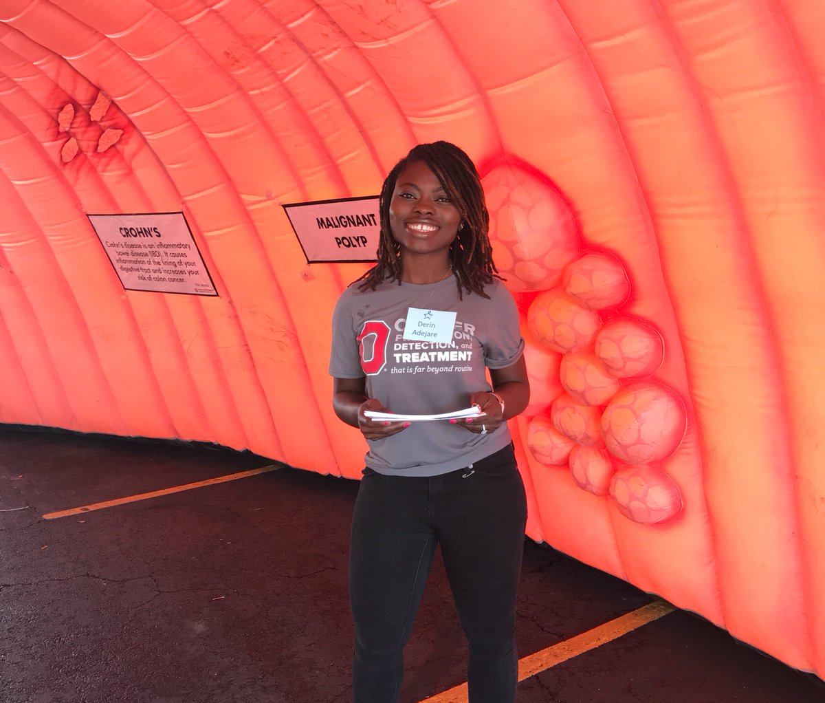 DrAdejareSmith's tweet photo. Educating the community about colon cancer and early detection! #CommunityHealthDay #OSU #PreventiveScreening #Medtwitter https://t.co/ZZxRz7mi0T