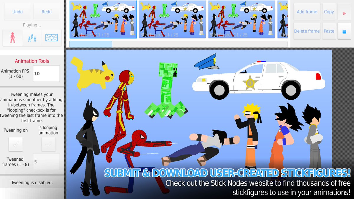 🇺🇸 Ralph Damiano on X: Stick Nodes 4.0.0 is out. Animate images  alongside your stickfigures now! (Also, import Minecraft skins directly!)  Out now just, here, click this and look:  (shouts  out @