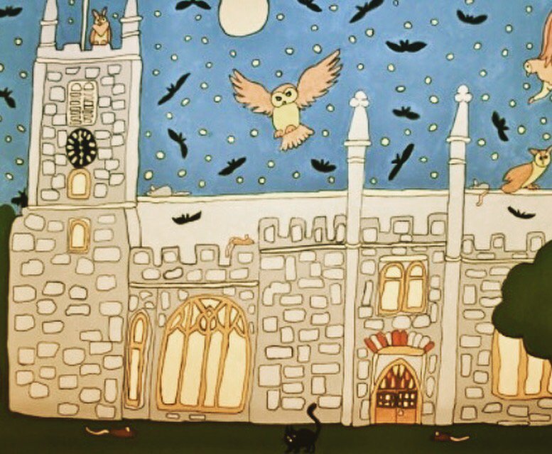 JaynePerryArt's tweet photo. 'Night Time at St George's Church' #Dittisham #devon #acrylicpainting #art #painting #myownwork #Southhams #Church https://t.co/cvSQYMOopW
