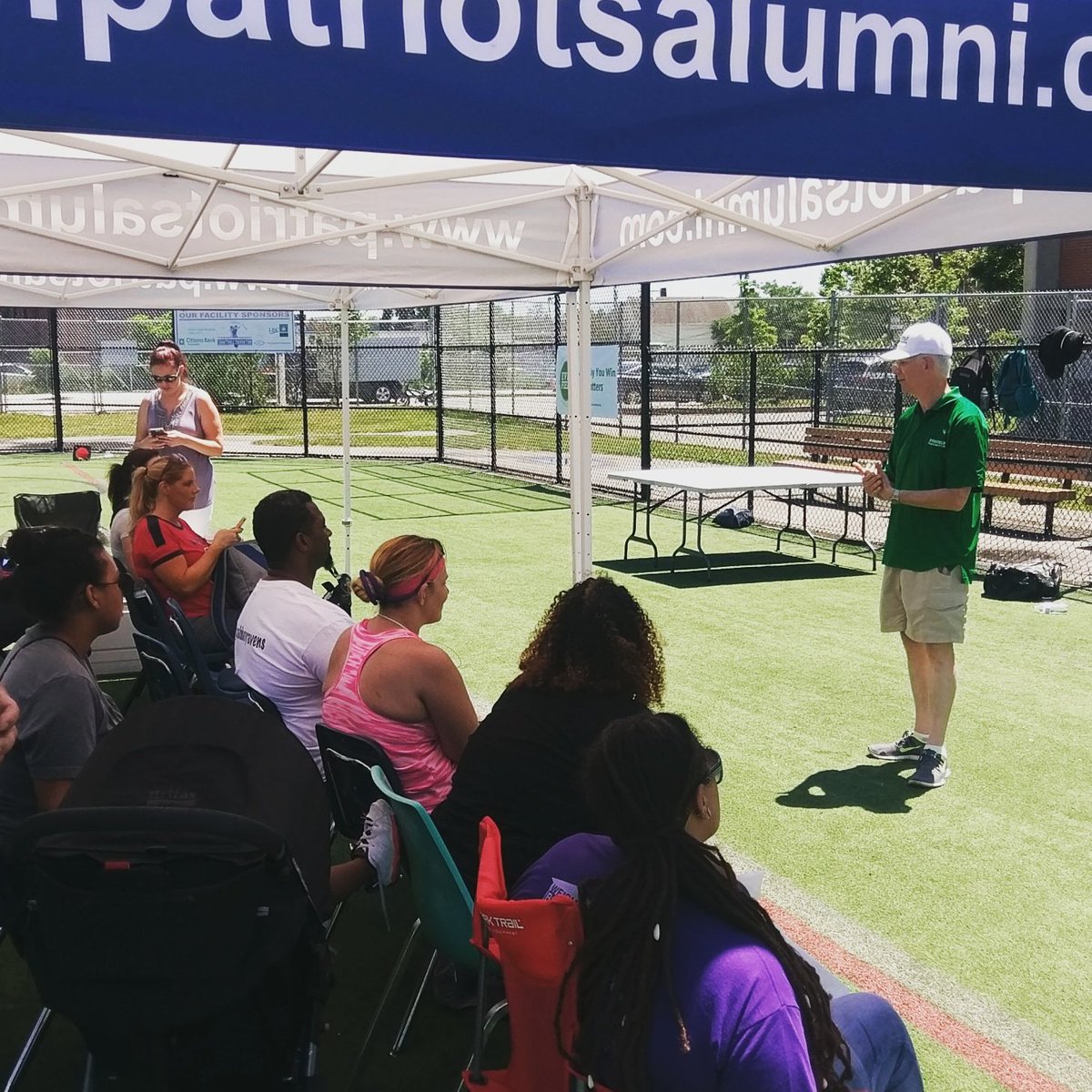 EvenFieldOrg's tweet image. Chuck Wilson in front of Youth Sports parents at @NEPAC #FootballForYou in Providence.