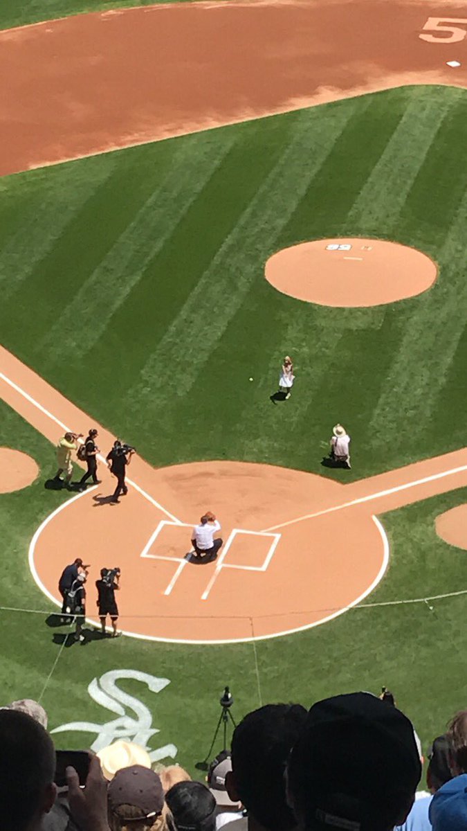 gregbobos's tweet image. Watching Mark Buehrle's daughter throw out the first pitch is what #WhiteSox baseball is all about. #MB56