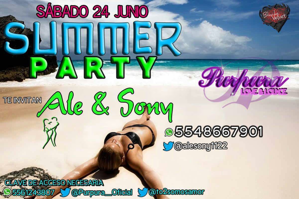 alesony1122's tweet photo. Bday @EmiAndreasw #sumerparty en @Purpura_Oficial chicas, bikinis, pareos, ya solo te falta tu clave de acceso obtenla al 5548667901 ya casi https://t.co/iPV3MZf4Ne