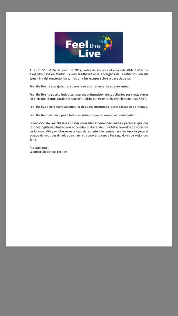 Comunicado de prensa.