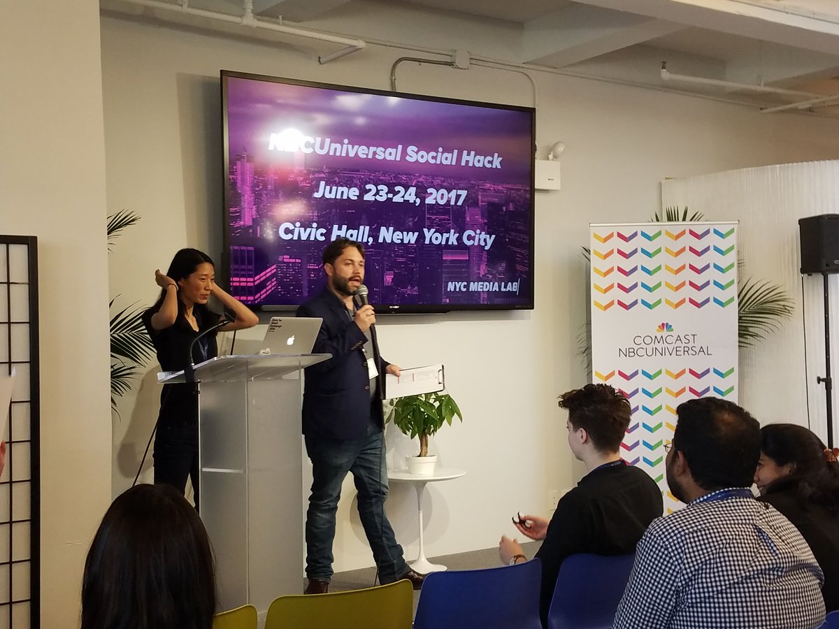 pinzler's tweet photo. Excited to be judging at the #NBCUSocialHack! https://t.co/BkfVD1SKG8
