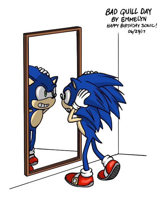 funisinfinite's tweet photo. Here's a drawing I finished a little bit late for Sonic's birthday! #WhyIAmBlue #SonictheHedgehog https://t.co/81DoRbSq7v
