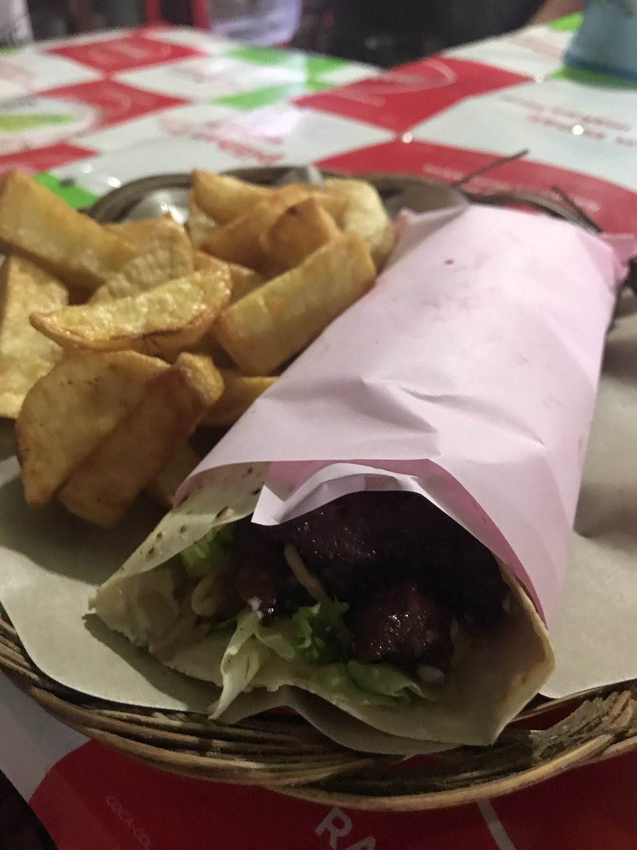 callmeacook's tweet photo. There was only one place open last night due to the ending of Ramadan. Special burger and fries and a twister kebab. #foodatitsfinest https://t.co/XGrAeZRsot