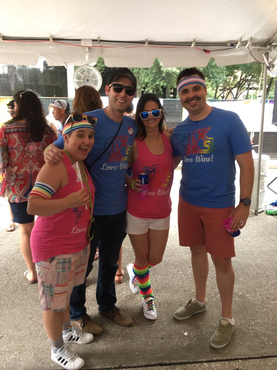 realsarahpepper's tweet photo. The whole @Mix965Houston crew is here celebrating @PrideHouston @LaurenMix965 @mrgeoffsheen @jasoncage https://t.co/2Kb9DiFJ0C