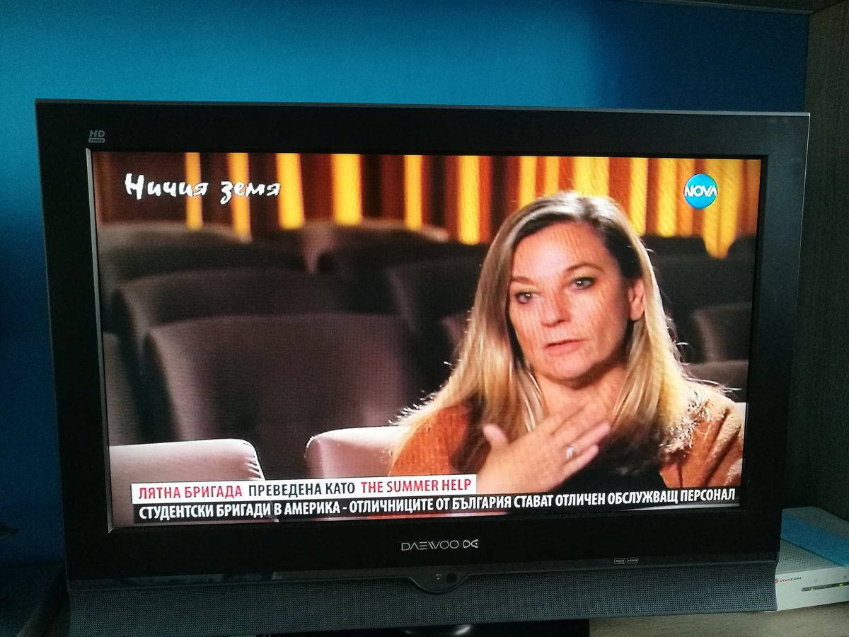 tsvetynana's tweet photo. Turning on the TV to see @melodyMN talking about @TheSummerHelp on @novatv_bg. Proud to have been her student! #thesummerhelp #AUBG #WAT https://t.co/piEV5DMuno