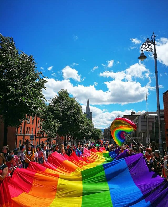 DublinPride's tweet photo. Dublin, you were absolutely radiant today. 🏳️‍🌈💚🇮🇪 #DublinPride #LoveDublin https://t.co/j0JbQ4M7Zc