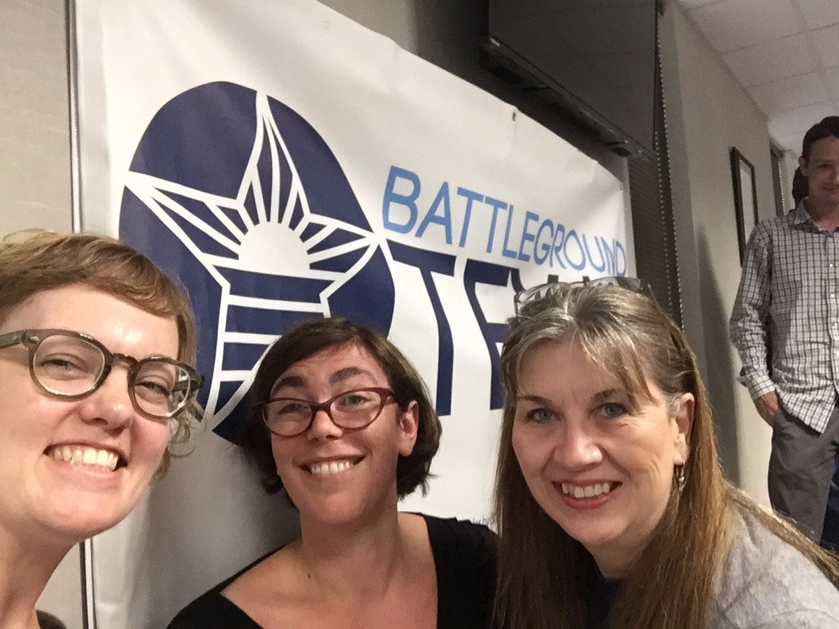 joolytron's tweet photo. Eagle eyed and bushy-tailed, learning how to organize TX. Come join @BGTX and help Shelly, @WhitneyPeek and I turn TX blue! https://t.co/EGIge4YnQw