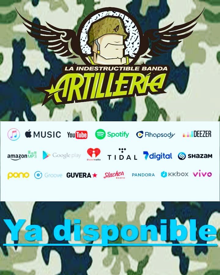 puraartilleria's tweet photo. Pst pst buena tarde #artifans #RT agradecemos nos recomiendes con tus amigos y seamos más !
La Indestructible en plataformas digitales https://t.co/6ymKON7Fu4